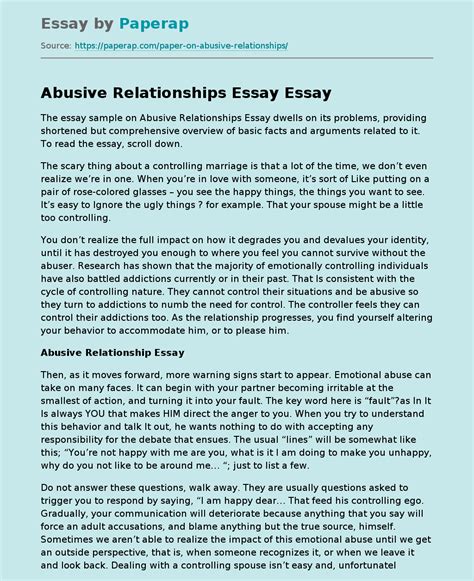 dating abuse essay